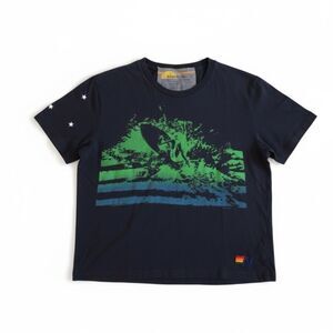 Rare Aviator Nation Black Tee with Surf Design